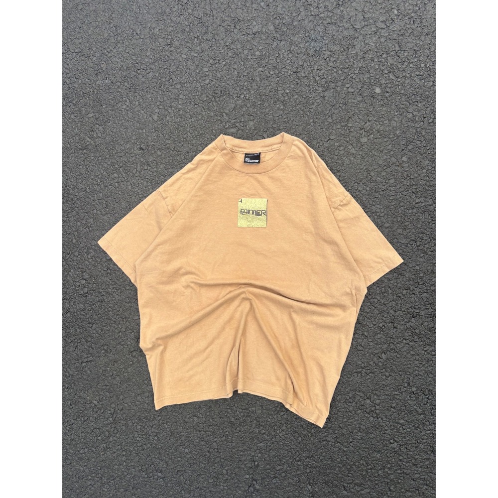 Palmer Skateboards Graphic T-Shirt Mens XL Tan Short Sleeve Box Logo Tee